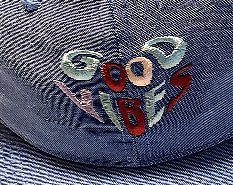 Women’s GOOD VIBES Blue Baseball Cap Adjustable SnapBack Hat Adult/Teens NEW