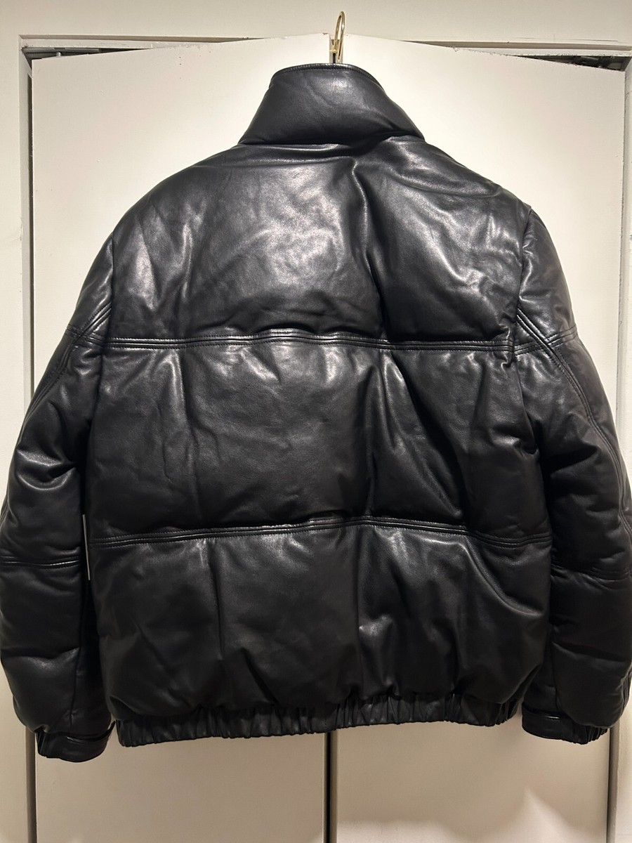 Aime Leon Dore Leather Down Puffer Jacket size Medium | eBay