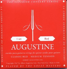 Augustine Red Medium Tension, Classical Guitar Strings AUGREDSET 
