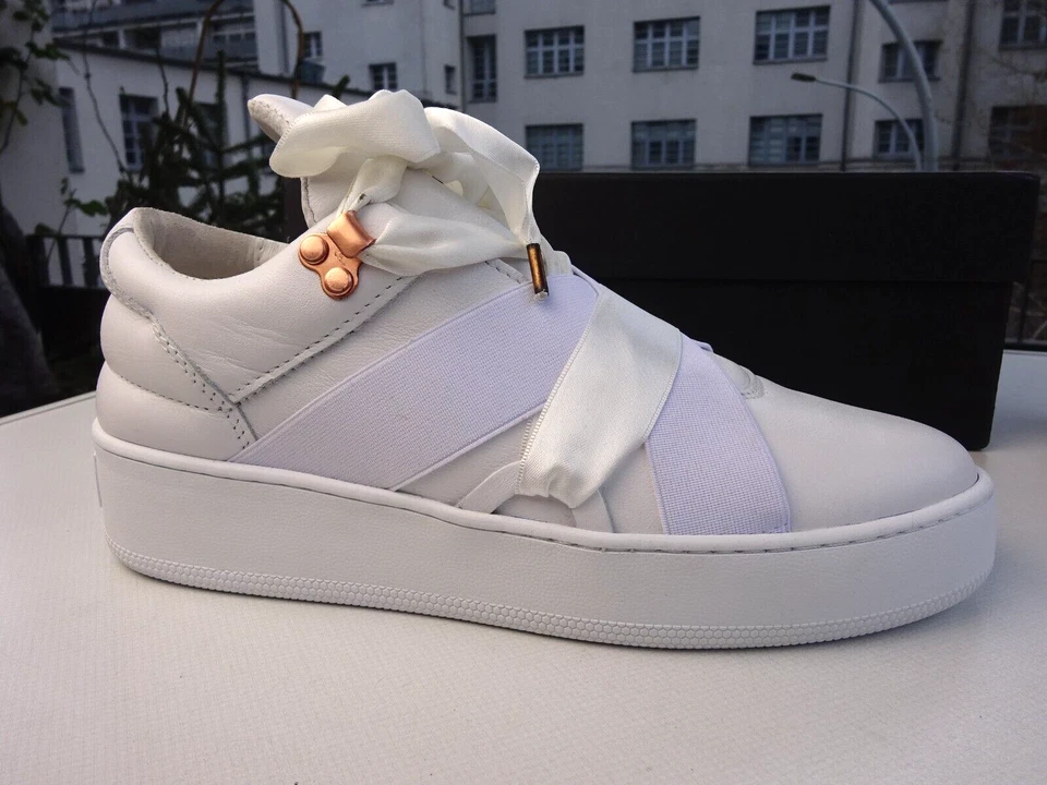 FILLING PIECES Mountain Cut Bow White Dam Sneaker Leder Weiß Portugal Gr.37 Neu - Bild 4 von 4