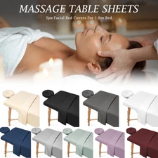 3 Pack Microfiber Massage Table Sheet Set - Salon Spa Facial Bed Covers Soft