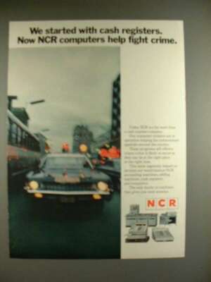 1969 NCR Computer Ad - Now Help Fight Crime!