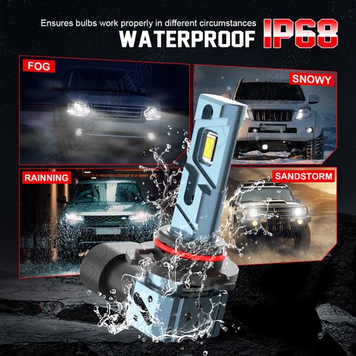 9005 9006 LED Headlights Kit Combo Bulbs 80W High Low Beam Super White Bright - Foto 7 di 12