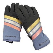 SWISS TECH Men"s Fleece Gloves Gray/Black Touchscreen Thinsulate