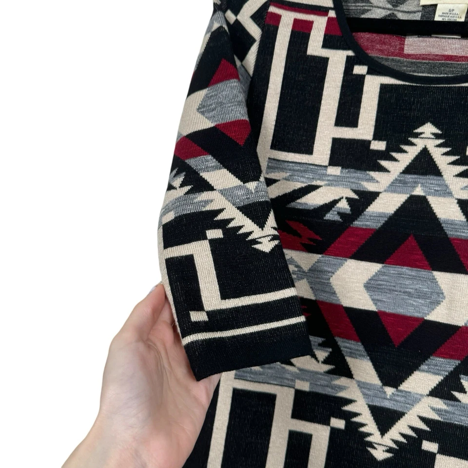 Vestido Suéter Ralph Lauren Denim & Supply Para Mujer Estampado Azteca Manga 3/4 Talla S Foto 4 de 4