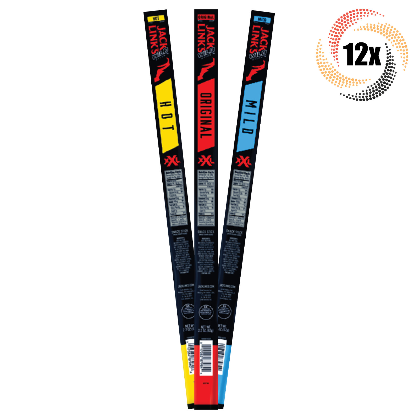 12x Sticks Jack Links Вяленая говядина премиум-класса сорта Wild XXL, 2,2 унции, Смешайте и сочетайте по вкусу!