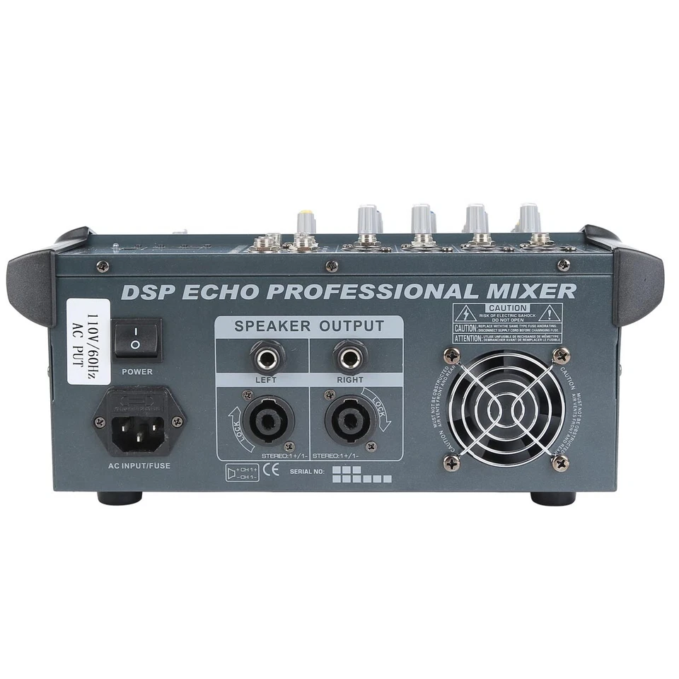 4 Channel Power Bluetooth Digital Audio Mixer Mixing Amplifier Stereo RMS 16DSP  - Image 4 of 4