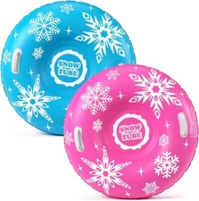 Snow Tube Inflatable Snow Sled Toboggan Snow Toys for Kids and Adults Heavy Duty