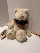Boyds Bears Robyn Purrsmore Tan Cat Posable Plush Doll What Bird Bib 8 Inch 1999