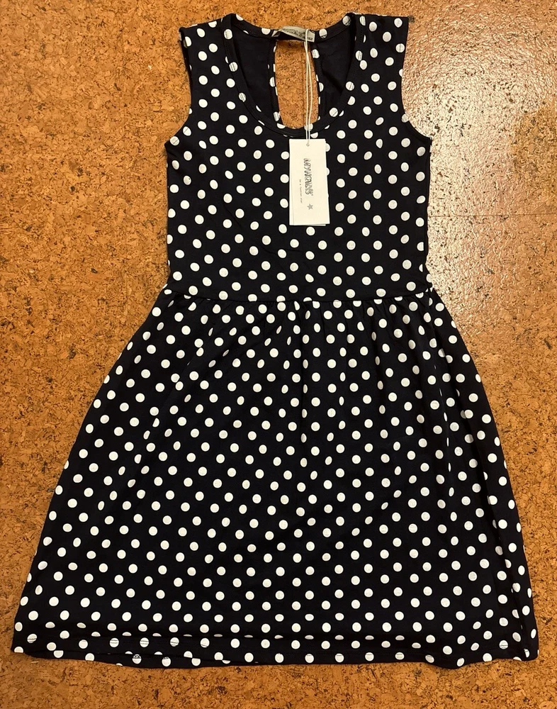 Kleid, Neu, Größe 146/152, My Hailys, navy mit weißen Punkten
