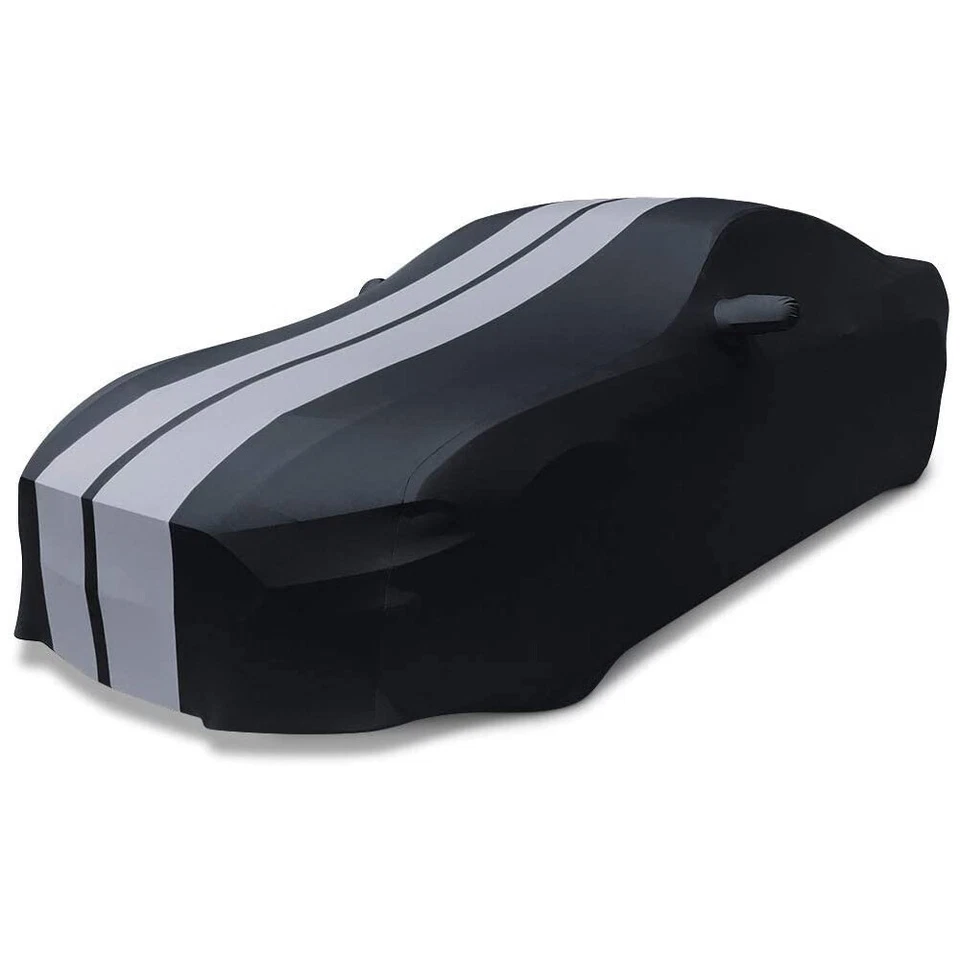 For LEXUS LC 500 Indoor Car Cover Stretch Satin Scratch Dust Proof Gray-Stripe - Image 4 of 4