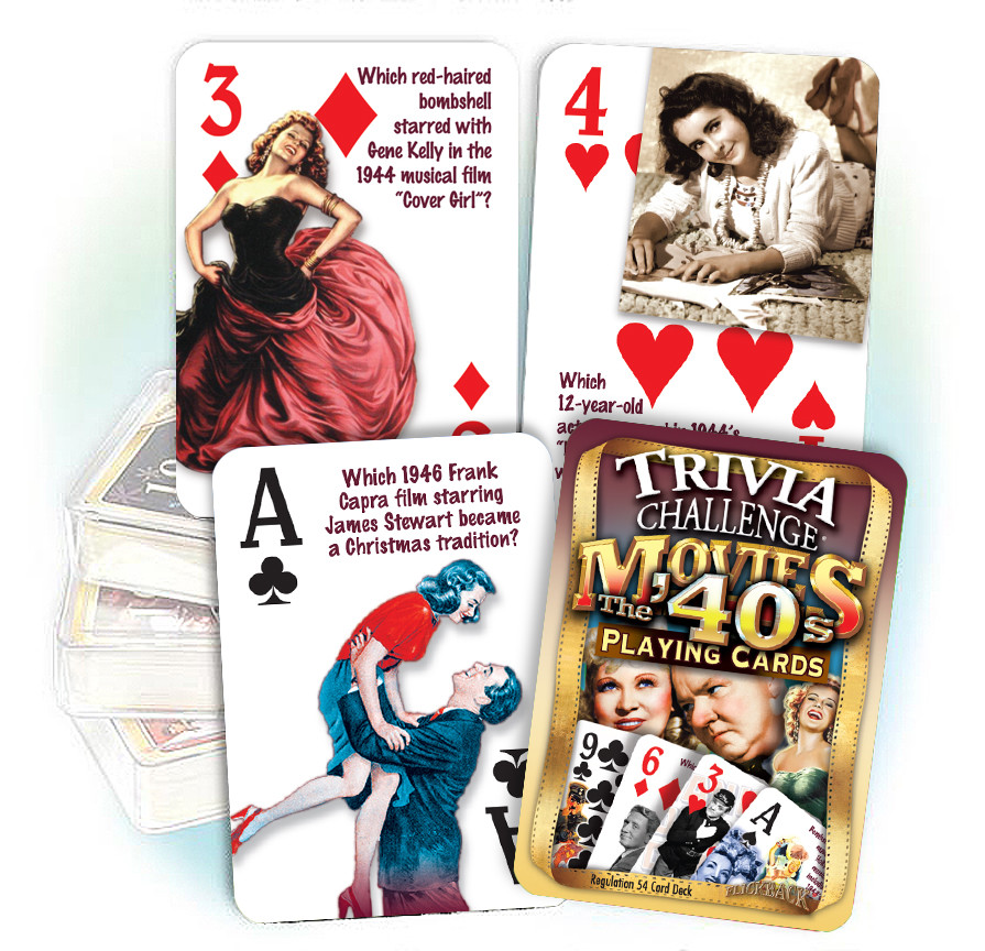 Flickback 1949 Trivia Playing Cards - Vintage-Inspired Card Game With Historical Questions