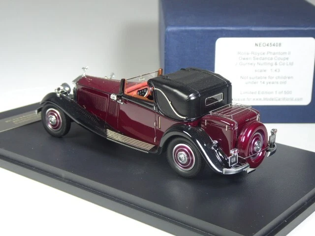 (KI-07-37) Neo Scale Models 45408 Rolls Royce Phantom II Owen Sedanca, 1:43 OVP - Bild 2 von 2