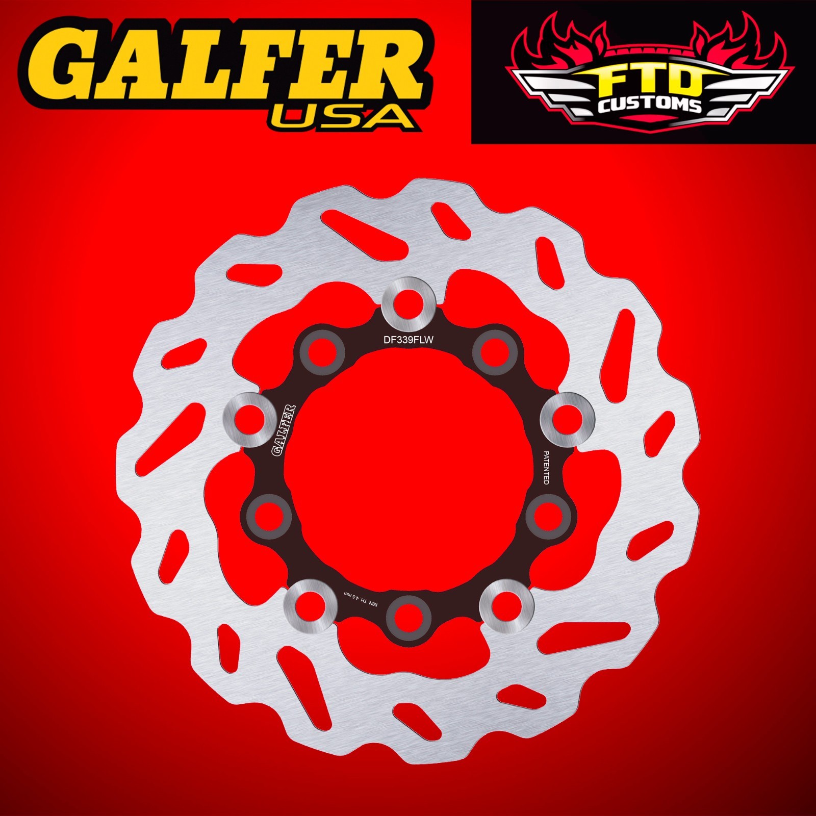 Galfer Rear Floating Wave Rotor For 20082017 Suzuki GSXR 750 DF339FLW