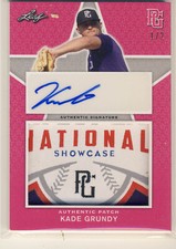 KADE GRUNDY 2020 Leaf Perfect Game PG PATCH AUTO /2 LOUISVILLE