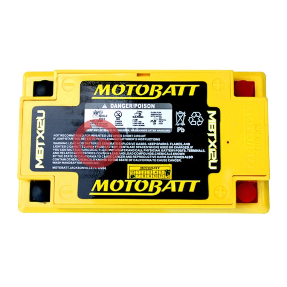 Batterie Motobatt MBTX12U Scellée Harley Davidson XL Sportster 883 2004-2009 - Photo 4/4