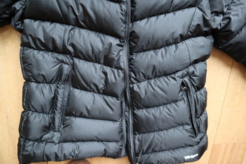 Black TAIGA Zip Front Hooded Down 