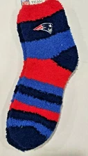 NFL New England Patriots Fuzzy Soft Socks, New (Rainbow)