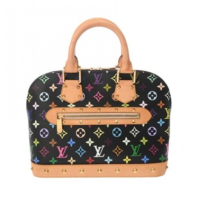Original LOUIS VUITTON Multicolor Alma Noir Handtasche M92646 LV Gebraucht