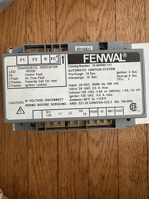 FENWAL Catalog Number: 35-665905-111AUTOMATIC IGNITION SYSTEM
