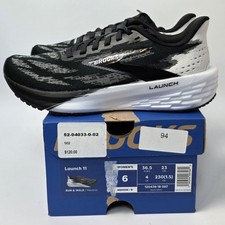 NEW Brooks Launch 11 Women's Run & Walk Shoes Black/White Size 6 Medium/B #0803