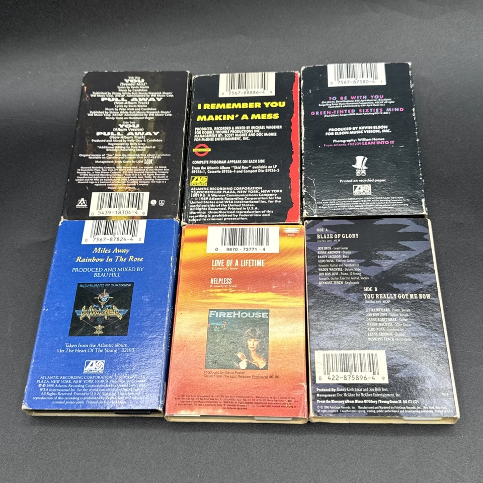 Cassette Tape Singles 80s-90s Lot of 6/Candlebox/Skid Row/Winger/Firehouse/More Foto 2 de 4