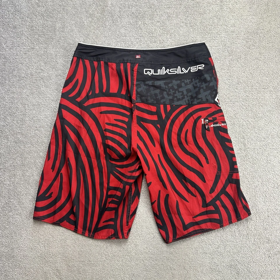 QUIKSILVER Herren Badehose Badeshorts Gr. 33 Beach Board Shorts Logo 9302 Rot - Bild 3 von 4