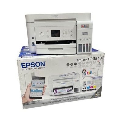 EcoTank ET-3843 Wireless Color All-in-One Supertank Printer History Log Shown