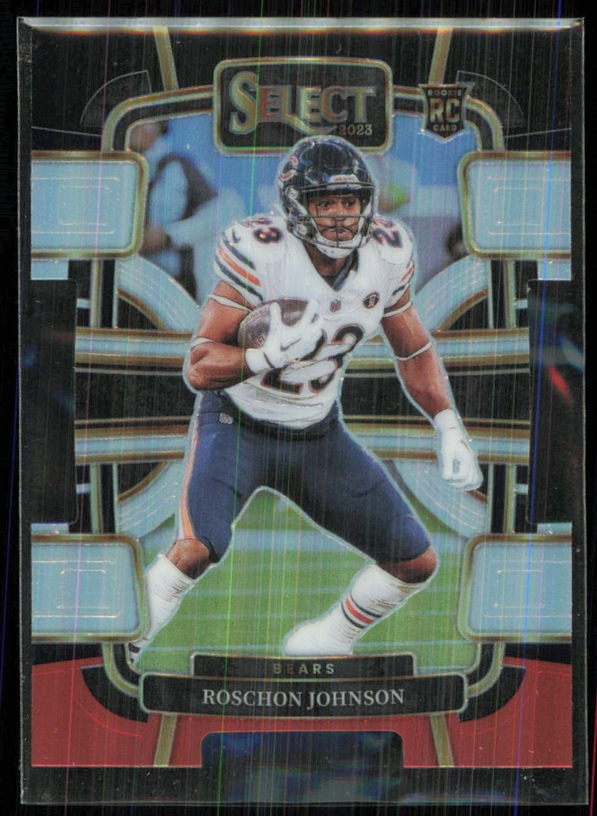 2023 Panini Select Concourse Red Black Prizm Die Cut Roschon Johnson Rookie #19