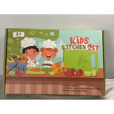 Kids Kitchen Set Real Cooking Tools for Toddlers Montessori Wooden Knife 2
