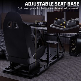 Hottoby Racing Simulator Cockpit Wheel Stand With Gaming Seat Fits Logitech G923