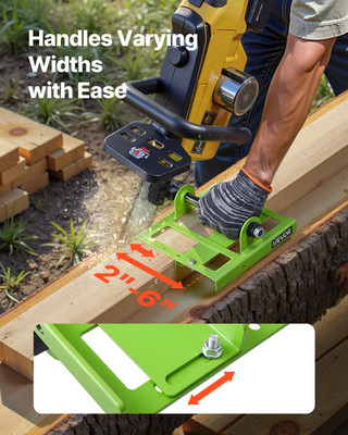 Chainsaw Mill Guide 2-6'' Adjustable Vertical Lumber Cutting Attachment Tool