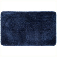 Teppich Badematte Rutschfest Waschbar SaugfäHig 60X90 Cm Dunkelblau Badezimmer