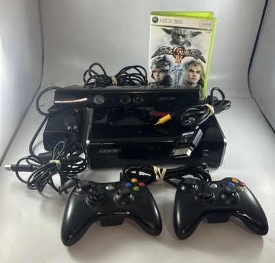 Microsoft Xbox 360 S Bundle 1439 4GB Console Controllers Kinect Soul Calibur IV