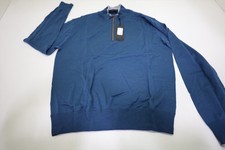 Greyson Wool Sweater Mens Size Medium Aegean 1/4 Zip Sweater New INV13153055