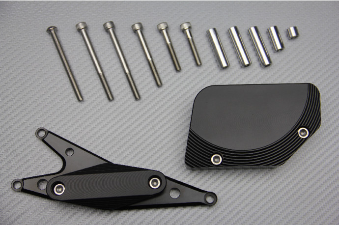 Tampons protection carters Honda CBR 1000RR 2008-2011 noirs droit gauche