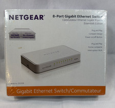 NEW NETGEAR GS208 Gigabit 8 Port Ethernet Switch White SEALED NIB