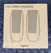 Logitech S120 / S-120 Stereo Desktop Speaker System Black 980-000012 NEW IN BOX