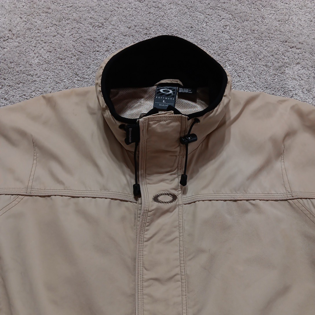 Oakley Software Jacket Men Large Beige Cream Full… - image 6