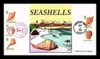 US COVER SEASHELLS FIRST DAY ISSUE COMBO DUAL CANCEL COLLINS HAND PAINTED