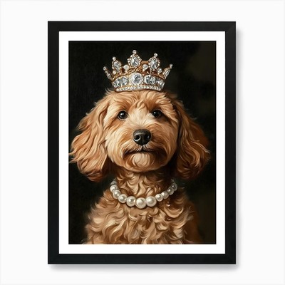 Doodle In Crown And Pearls 3 Kunst Pr Gerahmtes Wandbild Poster Leinwanddruck Bild