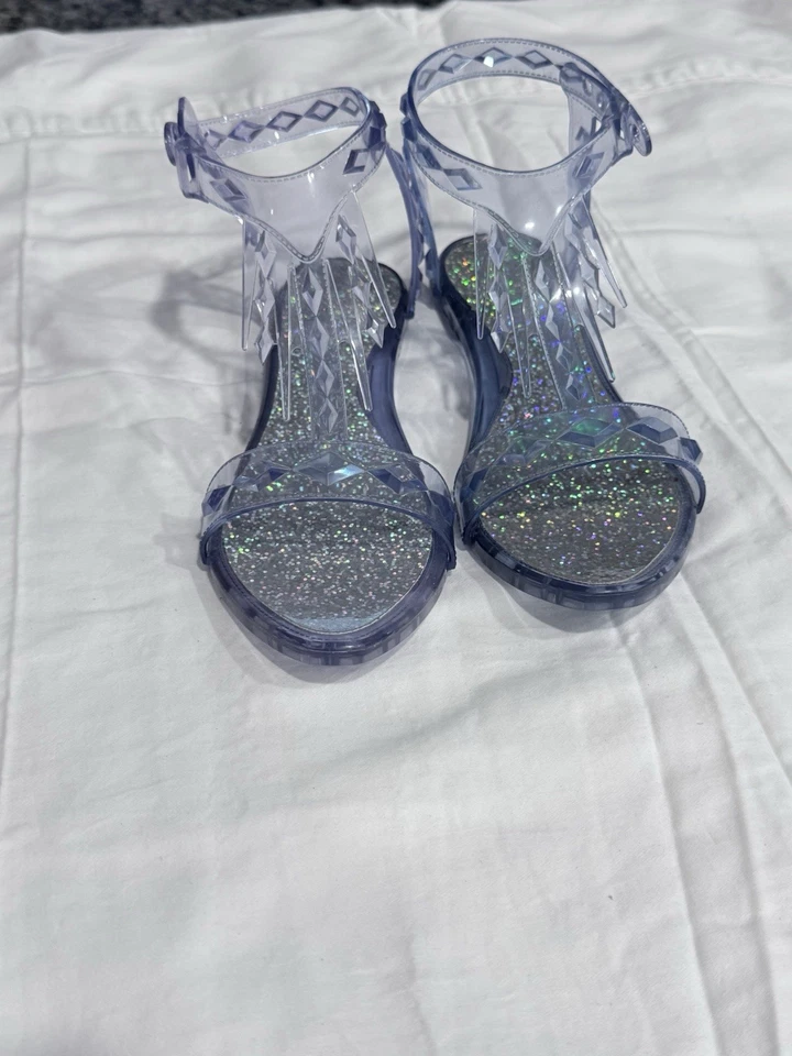 Girls Disney Frozen Elsa Jelly Sandals - Light Blue, “ (about Size ) - Image 2 of 4