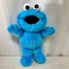 VTG Baby Cookie Monster Plush Stuffed Toy 10.5" Hasbro 1992 Sesame Street
