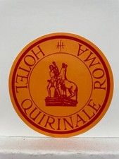 Hotel Quirinale Roma Luggage Label Italy Vintage Rome Ephemera
