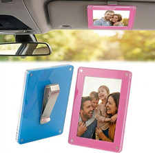 Personalized Car Picture Holder for Visor,2Pcs Acrylic Magnetic Photo Clip Frame