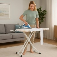 110x32cm Foldable Ironing Board Ironing Table with 6 Height Adjustments