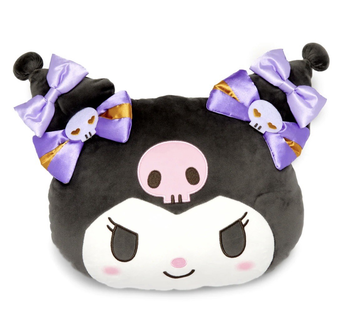 Kuromi Throw Pillow with Adorable Bows Royal Princess Series NWT Accent Cushion-image