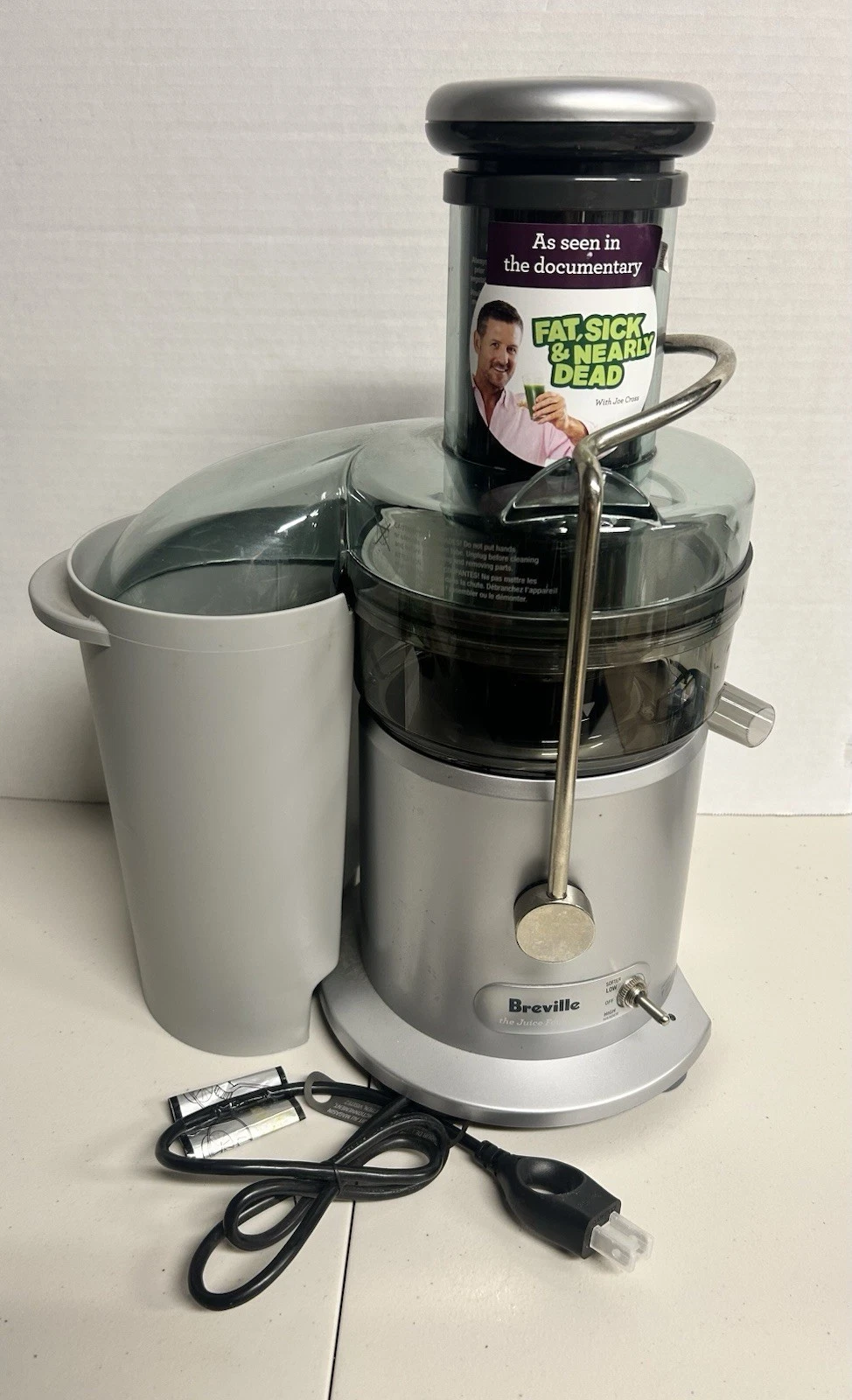 Breville JE98XL The Juice Fountain Plus Juice Extractor - Silver. Tested Works