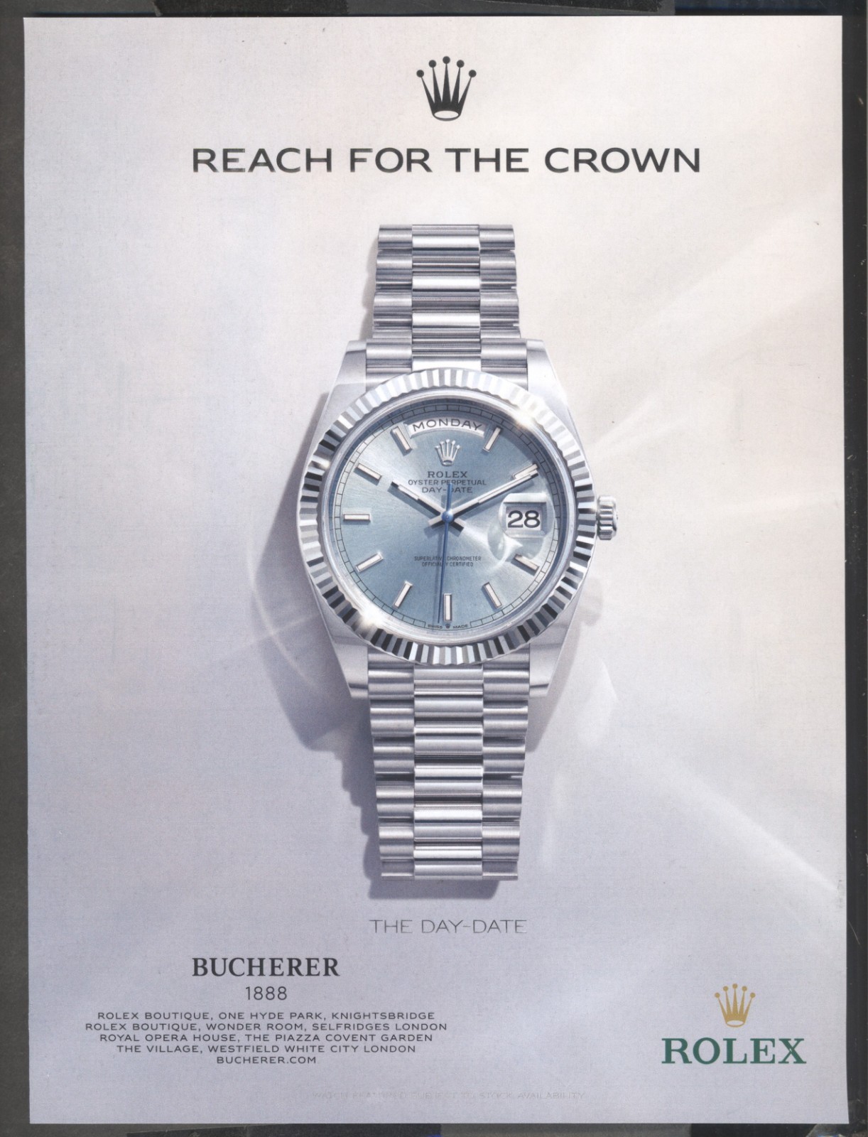 Annuncio pubblicitario Rolex Day-Date 2026