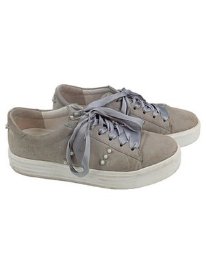 KENNEL & SCHMENGER Damen Schnürschuhe Wildleder Grau Gr. 39 Perlen Schleife
